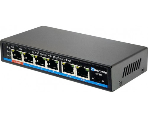 POE APER ZINTRONIC 4FE x POE + 2FE UPLINK HI-POE 65W