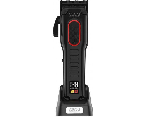 Profesionali plaukų kirpimo mašinėlė OSOM Professional COMFORT Cordless Hair Clipper OSOMPK78BL, juodos spalvos
