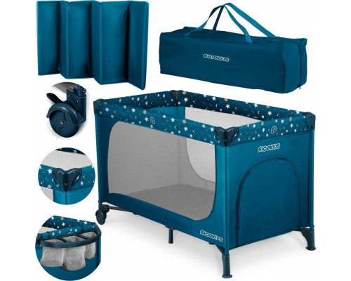 Ricokids + materac + bag 125 x 65 x 78 cm RK-240 granatowe
