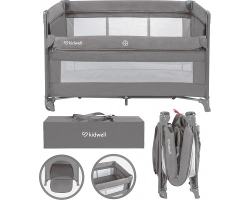 ŁÓŻeczko kidwell dwupoziomowe blissy lift gray