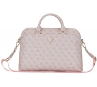 Bag Guess 4G Zipper Pocket Triangle Logo 15" pink