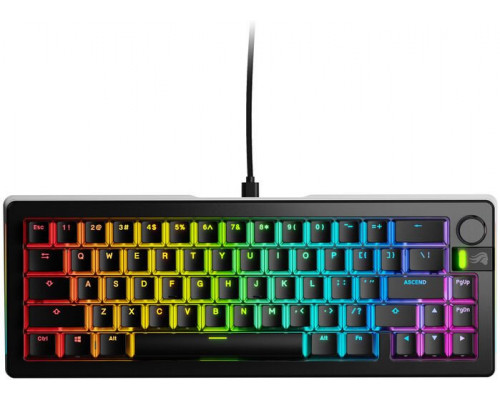 Glorious GMMK 3 Pro 65 % Custom Gaming-Tastatur - Pre-Built, ANSI (US), Fox Switches, schwarz