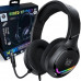 Onikuma ONIKUMA X31 gaming nauszne RGB : Kolor - czarny