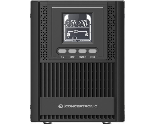 Conceptronic ZEUS52ES1K charger UPS double conversion (online) 1 kVA 900 W 3 x gniazdo sieciowe