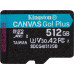 SD  Kingston Canvas Go! Plus (Gen4) MicroSDXC 512 GB Class 10 UHS-I/U3 A2 V30 (SDCG4/512GB)