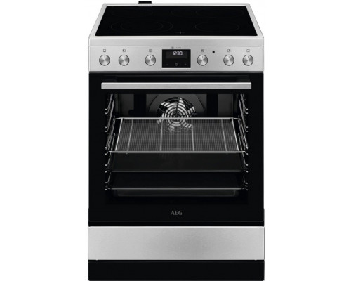 Kuchenka AEG 5000 Surround Cook 73 L szerokość 60 cm stali nierdzewnej Płyta elektryczna z ceramiczną powierzchnią