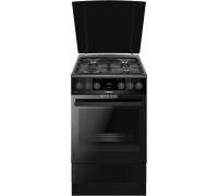 Hansa  65 L  platums 50 cm  mateta melna - Elektriska plits ar gazes virsmu