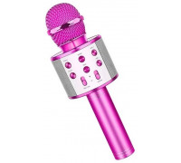 Bezprzewodowy mikrofon Bluetooth WS858 karaoke różowy