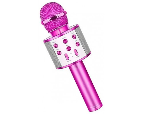 Bezprzewodowy mikrofon Bluetooth WS858 karaoke różowy