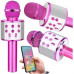 Bezprzewodowy mikrofon Bluetooth WS858 karaoke różowy