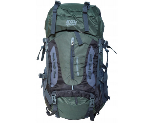 Plecak Turystyczny do Wędrówek Damski Męski Green Pojemny KUBISPORT 60 L