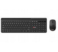 C-Tech C-TECH klawiatura z myszą WLKMC-05B Bezprzewodowy zestaw 2.4GHz CZ Black