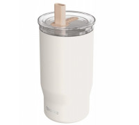 Quokka Mist - Thermal mug of steel stainlessj 720 ml with a straw (Ivory)