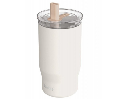 Quokka Mist - Thermal mug of steel stainlessj 720 ml with a straw (Ivory)