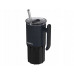 Quokka Umi - Thermal mug of steel stainlessj 720 ml with a straw i silikonową podstawką (Black)