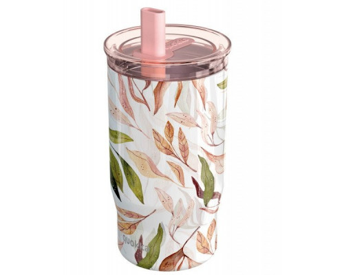 Quokka Mist - Thermal mug of steel stainlessj 720 ml with a straw (Falling Leaves)