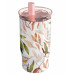 Quokka Mist - Thermal mug of steel stainlessj 720 ml with a straw (Falling Leaves)