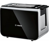 Bosch TAT8613N, 2 slice(s), Black, Stainless steel, Buttons, Level, LED, 860 W