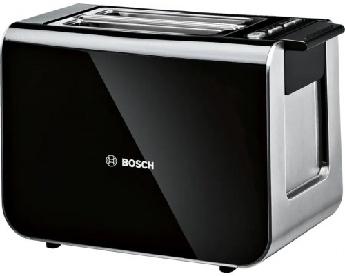 Bosch TAT8613N, 2 slice(s), Black, Stainless steel, Buttons, Level, LED, 860 W