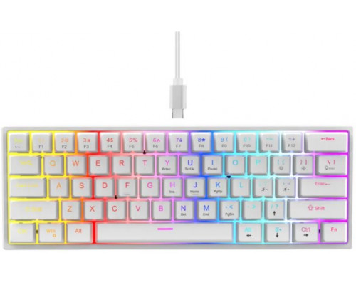 RoGer K61 Gaming Mechanical Keyboard RGB / White
