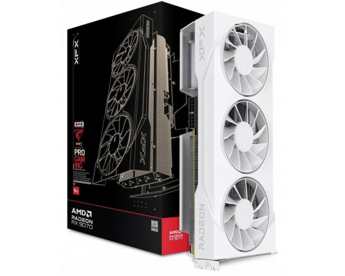 XFX Swift AMD Radeon RX 9070 OC Triple 90mm Fan White 16GB GDDR6 256-bit HDMI 3x DP
