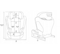 MOMI MEI FOTELIK SAMOCHODOWY 100-150 CM SZARY