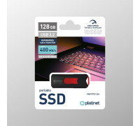 PLATINET PORTABLE SSD DRIVE USB 3.2 UP TO 400MB/s 128GB BLACK [46157]