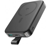 Magnetyczny bezprzewodowy power bank Joyroom JR-PBM11 22.5W z podstawką (black)