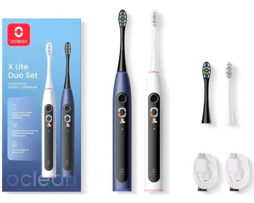 Oclean X Lite Smart Sonic Duo Set Electric Toothbrush, Gray and Blue