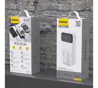Dudao K15Max powerbank 30000mAh 22.5 Watt Hvid