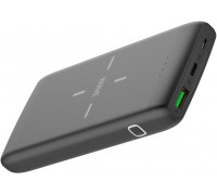 Wave QiPower power bank, 10,000 mAh, black