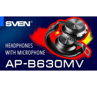 Wireless stereo headphones with microphone SVEN AP-B630MV  black; SV-019303