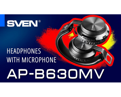 Wireless stereo headphones with microphone SVEN AP-B630MV  black; SV-019303