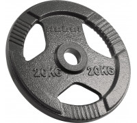 cast iron olympic 20kg, otwór 51mm, plate z uchwytami, REBEL ACTIVE