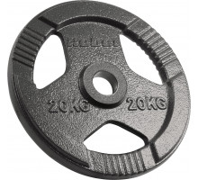 cast iron olympic 20kg, otwór 51mm, plate z uchwytami, REBEL ACTIVE