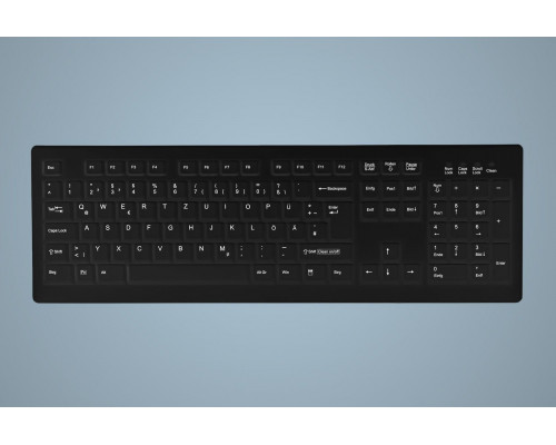 Active Key MedicalKey AK-C8100 - Tastatur - komplett versiegelt, IP68 - USB - QWERTY - USA - Schwarz