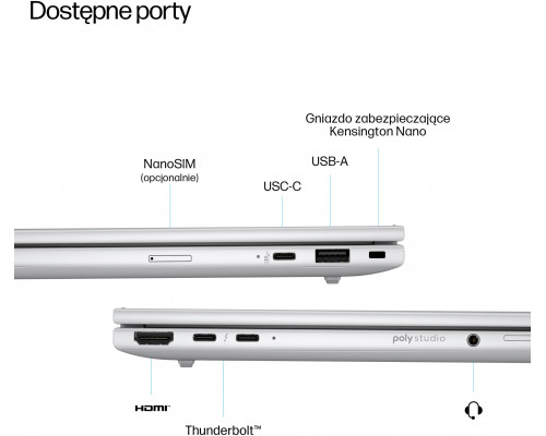 HP EliteBook 8 G1i 16 - Ultra 7-255U, 16GB, 512GB SSD, 16 WUXGA 300-nit AG, 5MP IR cam, WWAN-ready, Smartcard, FPR, US backlit keyboard, 62Wh, Win 11 Pro, 1 years