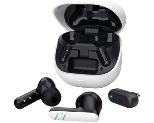 TRUST sluchátka GXT 409 Oxxie, špunty, Bluetooth, RF 2.4GHz, USB-C Přijímač, bílá