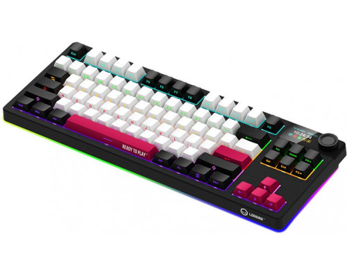 LORGAR KBP70TKLW, Wireless TKL Mechanical Gaming Keyboard Pro, Black/red, EN layout