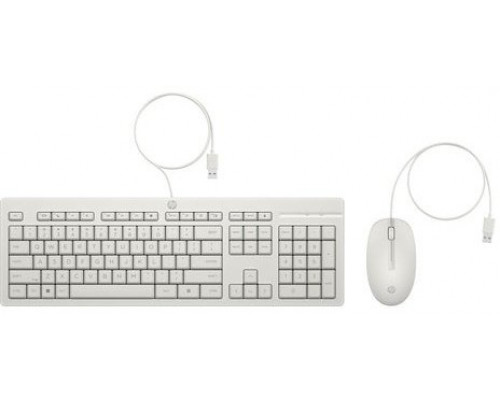hp inc. Zestaw Klawiatura i mysz 225 przewodowe G2 biały AW5S6AA#ABB