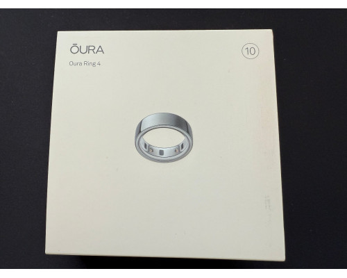Oura Ring 4 smart ring, Silver, size 10