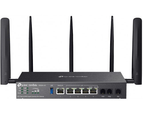 TP-Link Omada DR3650V-4G router bezprzewodowy Gigabit Ethernet Dual-band (2.4 GHz/5 GHz) Czarny