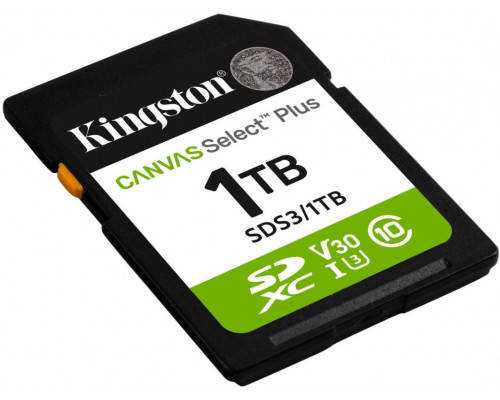 SD  Kingston Canvas Select Plus SDXC 1 TB Class 10 UHS-I/U3 V30 (SDS3/1TB)