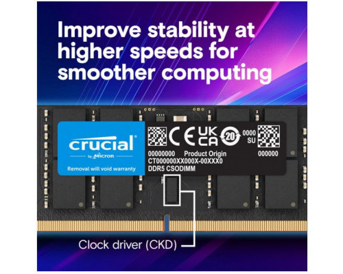 crucial Pamięć do notebooka DDR5 CSODIMM 48GB (2*24GB)/6400 CL52