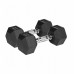 Dumbbells cast iron gumowane HEX 2x7.5 kg REBEL ACTIVE