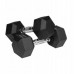 Dumbbells cast iron gumowane HEX 2x7.5 kg REBEL ACTIVE
