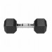 Dumbbells cast iron gumowane HEX 2x7.5 kg REBEL ACTIVE