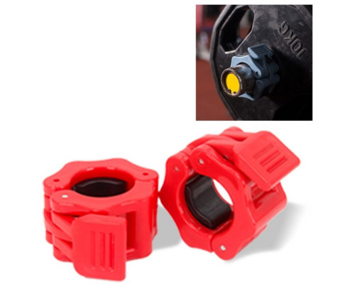Gym Rage Collars Szczękowy na barbell bar pcs.angę 30 mm zaciski JAW LOCK zestaw 2 pcs. Red