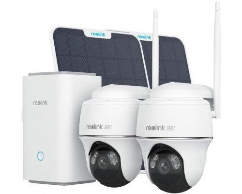 Reolink Home Hub Kit valvontajarjestelma, Home Hub + 2 x Argus PT Ultra aurinkopaneelilla