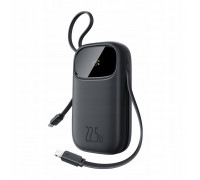 Baseus EnerFill FC31 10000mAh 22.5W ar displeju cyfrowym i 2 wbudowanymi kablami (USB-C + Lightning) - black